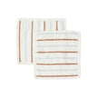 Raita Wash Cloth - Pack of 2 - Caramel / Ice Blue