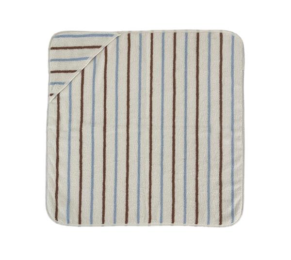 Raita Hooded Towel - Caramel / Ice Blue