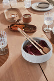 Hagi Bowl Large - White / Light Brown - Ø20 cm