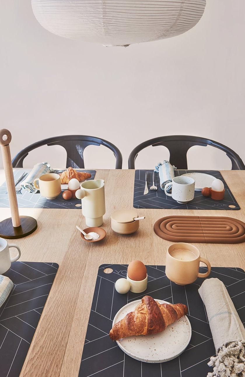 Inka Lunch/Dessert Plate - Pack of 2 - White / Light Brown