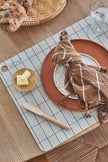 Inka Lunch/Dessert Plate - Pack of 2 - White / Light Brown