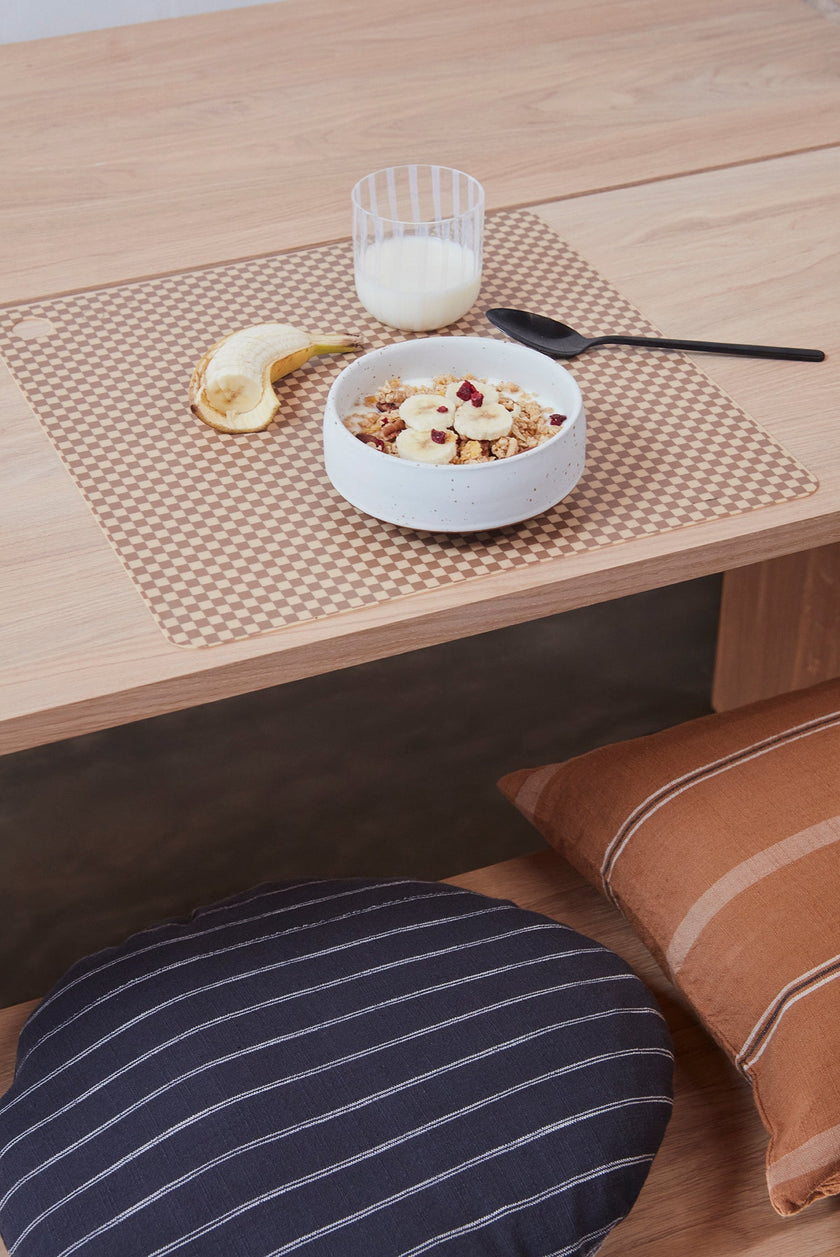 Hagi Bowl Small - White / Light Brown - Ø14 cm