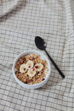 Hagi Bowl Small - White / Light Brown - Ø14 cm