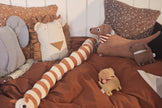Cushion Aya Quilted - Brown / Offwhite