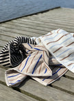 Raita Towel - 100x150 cm - Caramel / Optic Blue