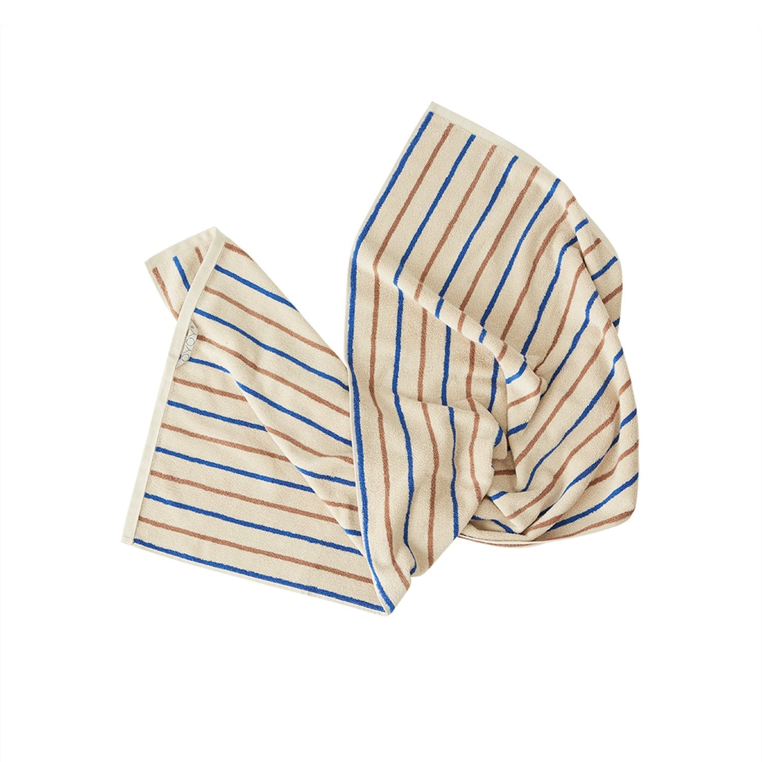 Raita Towel - 50x100 cm - Caramel / Optic Blue