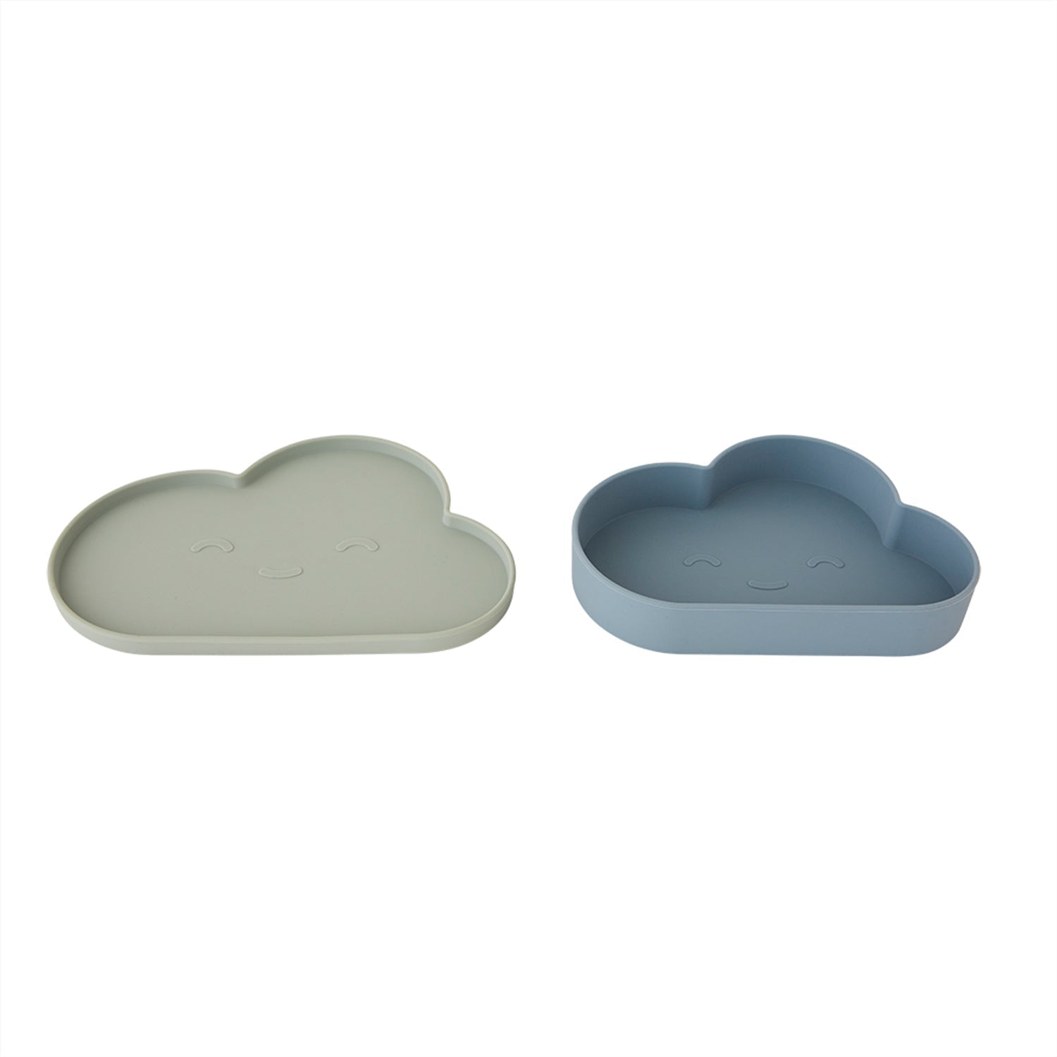 Chloe Cloud Plate & Bowl - Tourmaline / Pale mint