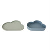 Chloe Cloud Plate & Bowl - Tourmaline / Pale mint
