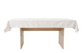 Grid Tablecloth Offwhite / Red - 200x140 cm