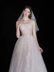 White Wedding Bridal Dress Light Yarn Dinner Tube Top Dress