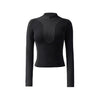 Long sleeve gym top for women Slim fit Half Zip Fitness Workout Top