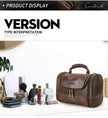 Crazy Horse Leather Travel Toiletry Bag Large Capacity Retro Men’s Dopp Kit