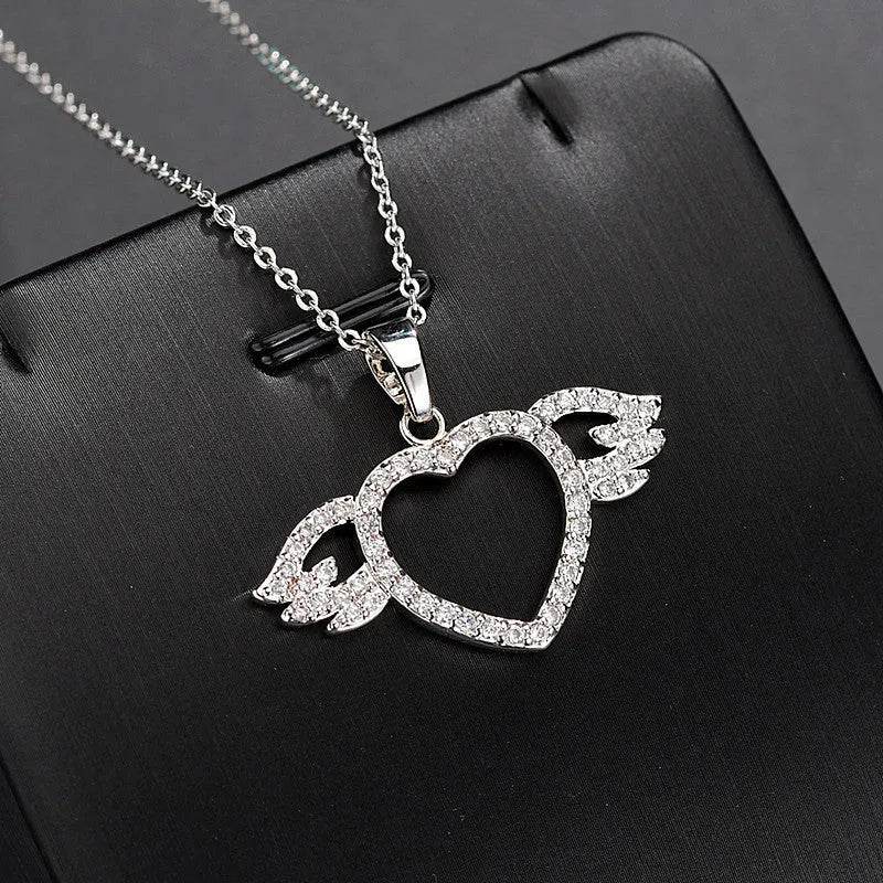 Women Fashion Angel love pendant Necklace Gold Silver