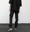 Ankle Snap Denim jeans Pant men straight leg