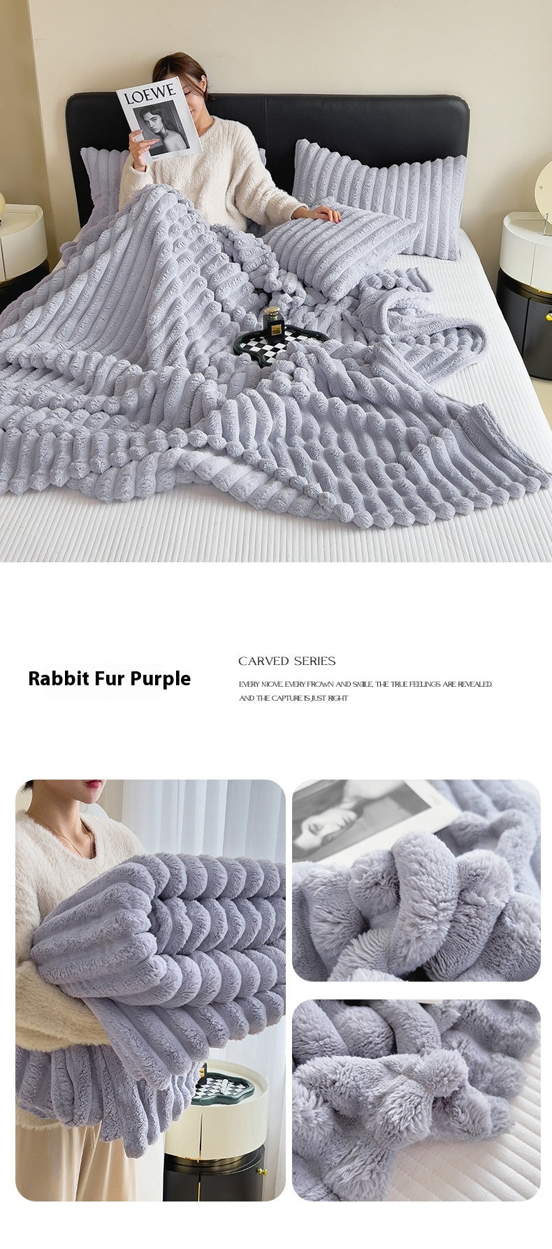 Heavyweight Flannel Fleece Blanket, 70×100–230×250 cm