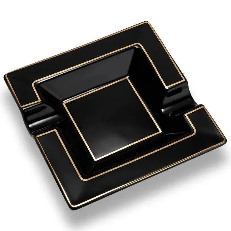 Luxury Ceramics Double slots Cigar Ashtray