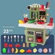 Children's Play House Tableware Table Light and Music Loop Water Cooking Girl Simulation Kitchen Toy Set