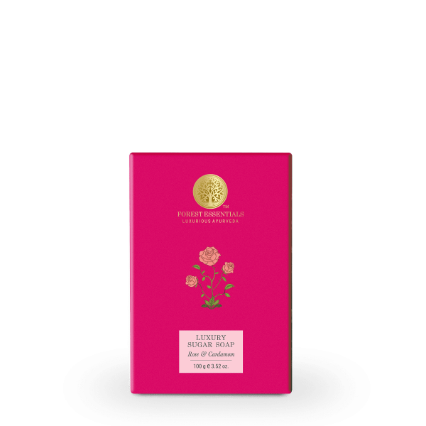 Savon au sucre de luxe à la rose et à la cardamome de Forest Essentials