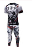 Men’s MMA Compression Rash Guard Set – Anime BJJ Grappling Fight Shorts & Leggings Training Gear