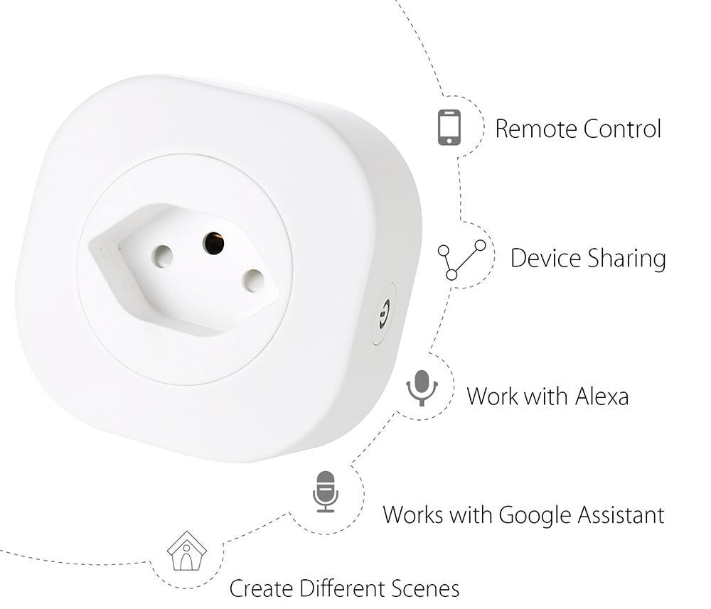 16A WiFi Smart Plug with Voice Control