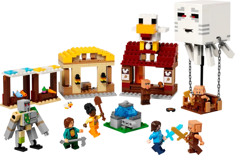 LEGO - 21273 - MINECRAFT - The Ghast Balloon Village Attack - 555pcs
