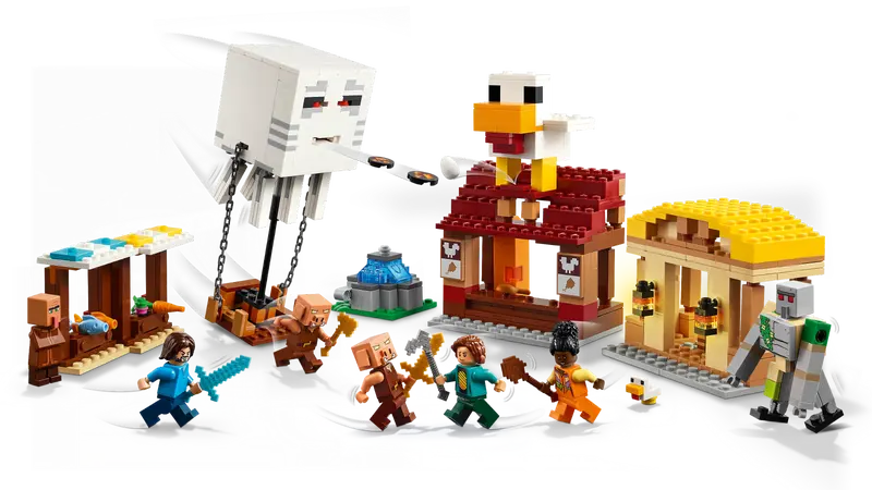 LEGO - 21273 - MINECRAFT - The Ghast Balloon Village Attack - 555pcs