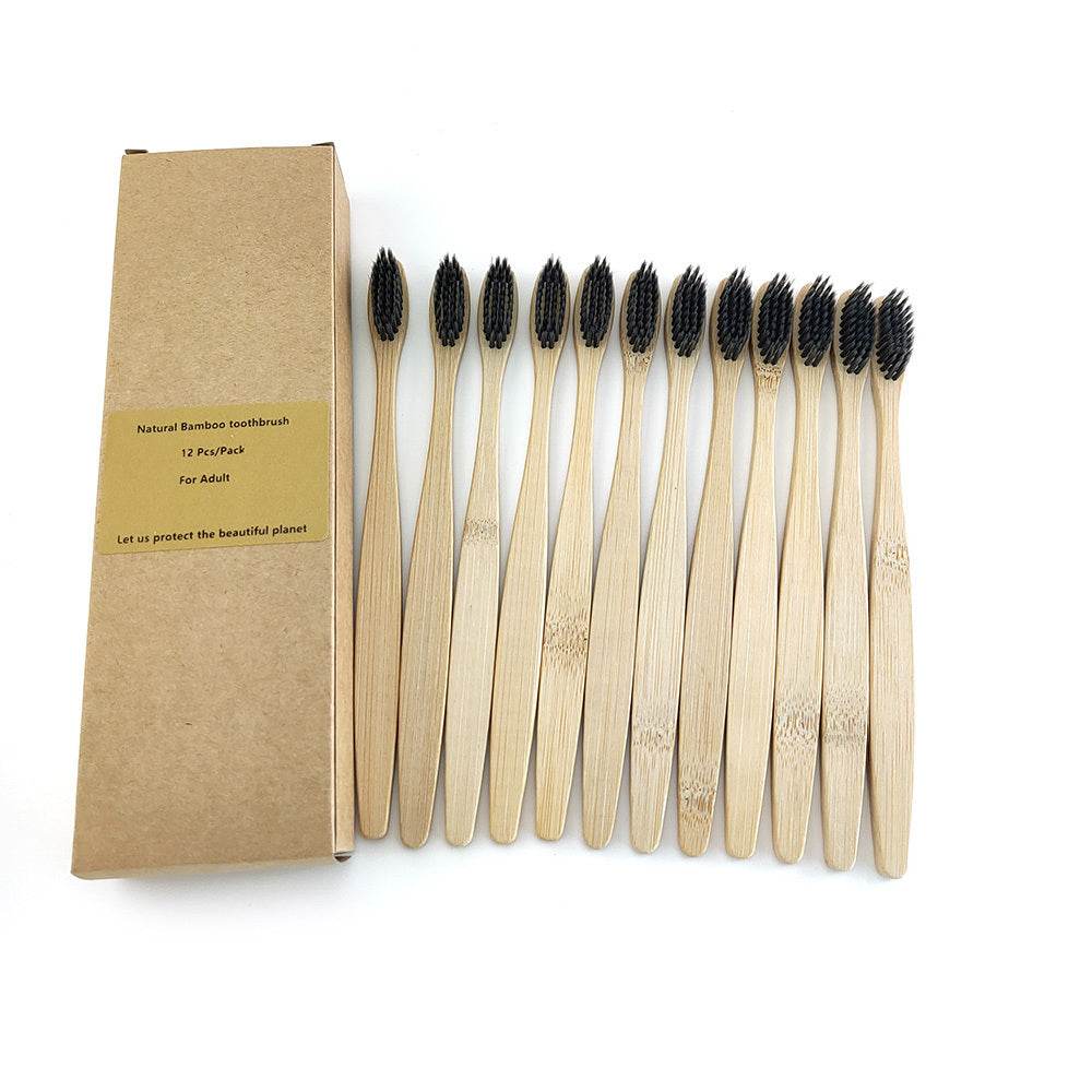 Eco friendly 12 Bamboo toothbrushes