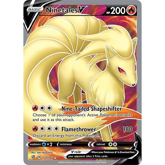 Ninetales V (Full Art) (177/192) (SWSH02)