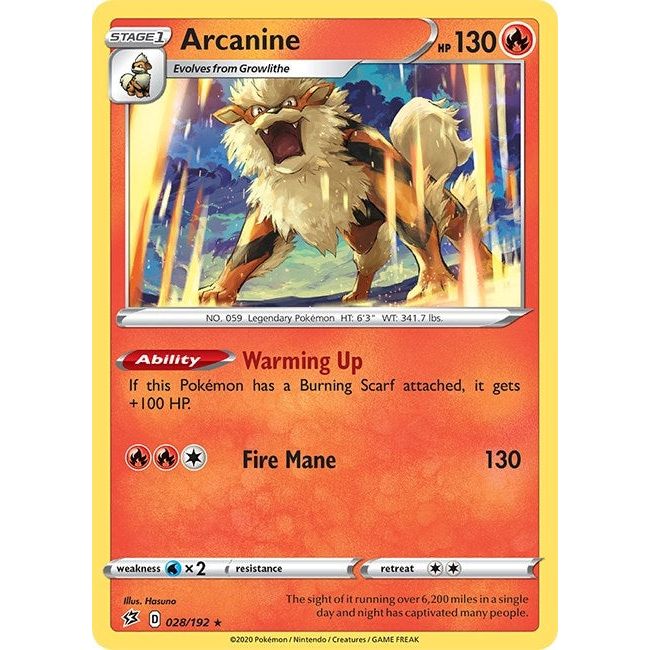 Arcanine (028/192) (SWSH02)