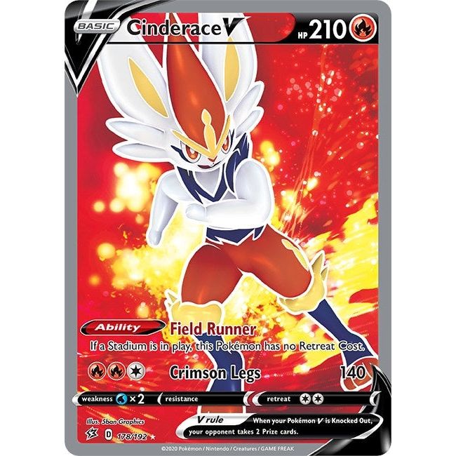 Cinderace V (Full Art) (178/192) (SWSH02)