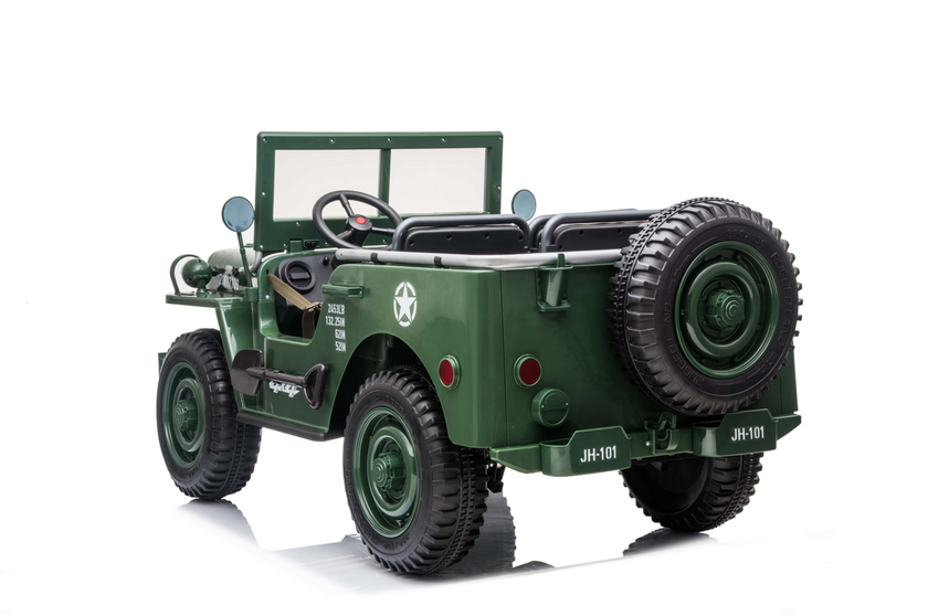 24V Army Jeep 3 Seater DELUXE Kids Ride On Car with Remote Control