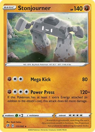 Stonjourner/192 - SWSH02 Rebel Clash Reverse Holofoil