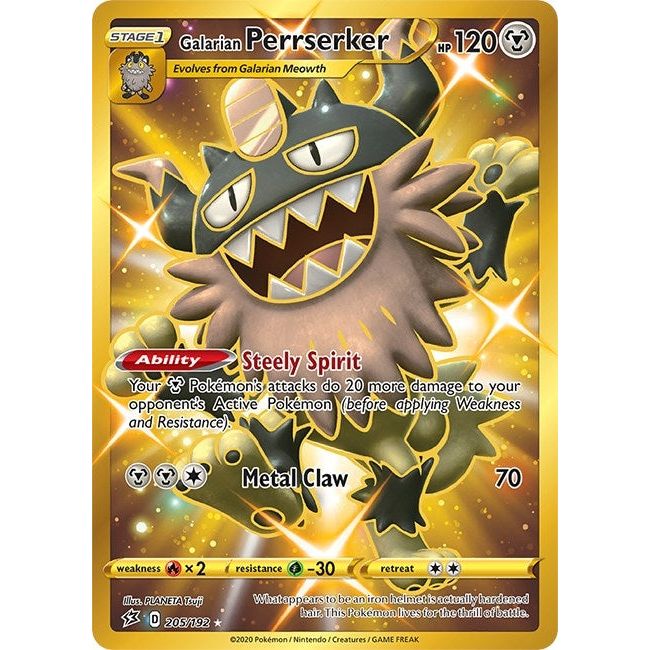 Galarian Perrserker (Secret) (205/192) (SWSH02)