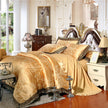 Jacquard Cotton Four‑Piece Luxury Bedding Set – Pure Cotton Duvet Cover & Silk‑Satin Finish Bed Sheet