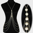 Chic Women body Pearl chain Fashion jewelry