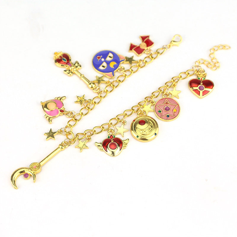 Guardian Star Bracelet – Gold Alloy Charm Bracelet for Women