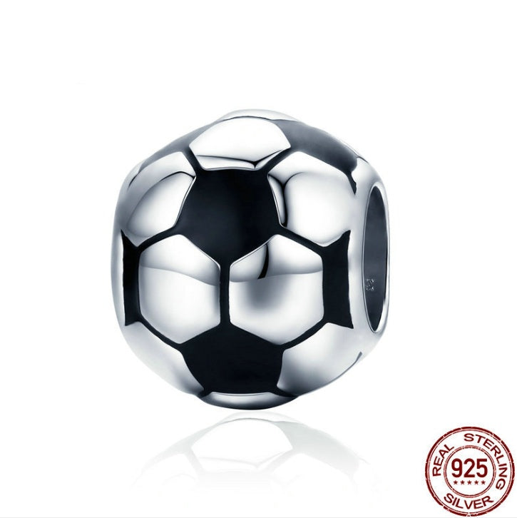 925 Sterling Silver Sports Ball DIY Bracelet Bead – Volleyball Football Baseball Tennis
