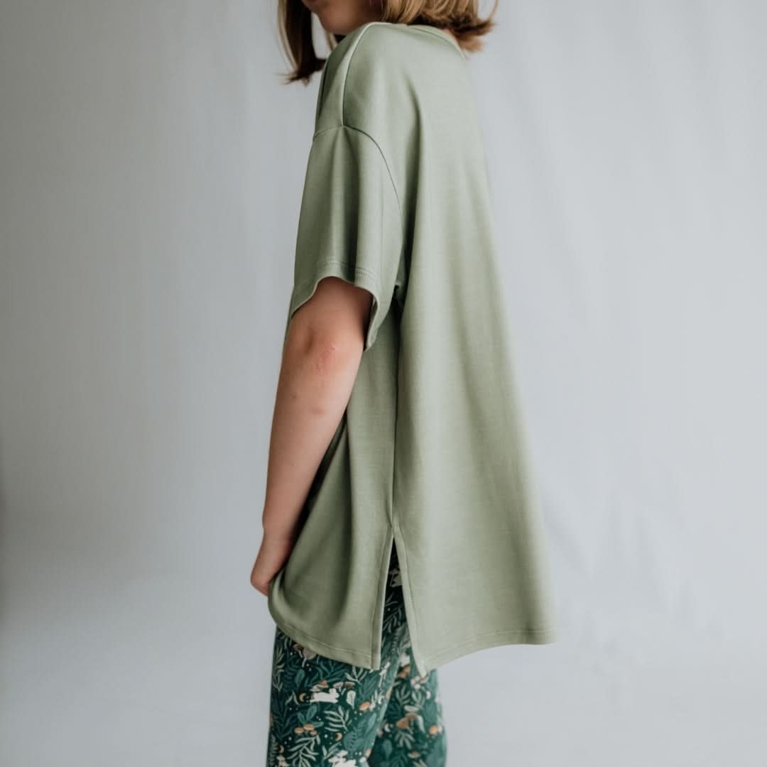 Youth Bamboo Oversized T-Shirt | Rosewood