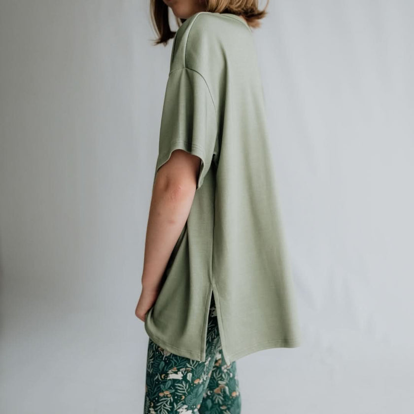 Youth Bamboo Oversized T-Shirt | Rosewood