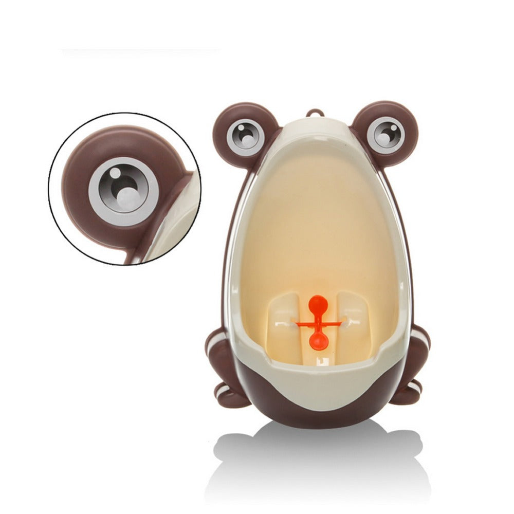 Wall Mounted Potty Trainer Toilet Frog Toddler Boy Urinal with Aiming Target