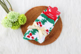 Winter Christmas Stockings Women's Thickened Bow Long Tube Fleece-lined