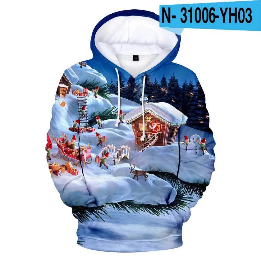 New Funny Christmas Printed Hoodie sweatshirt