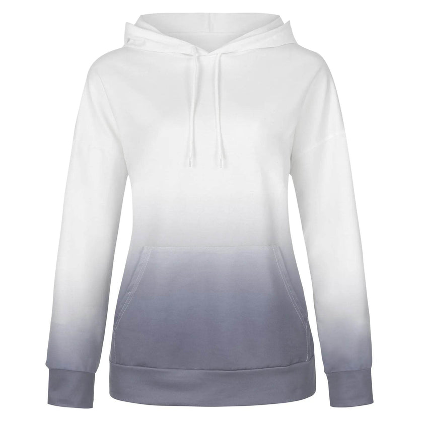 Women Tie-dye print hooded long sleeves