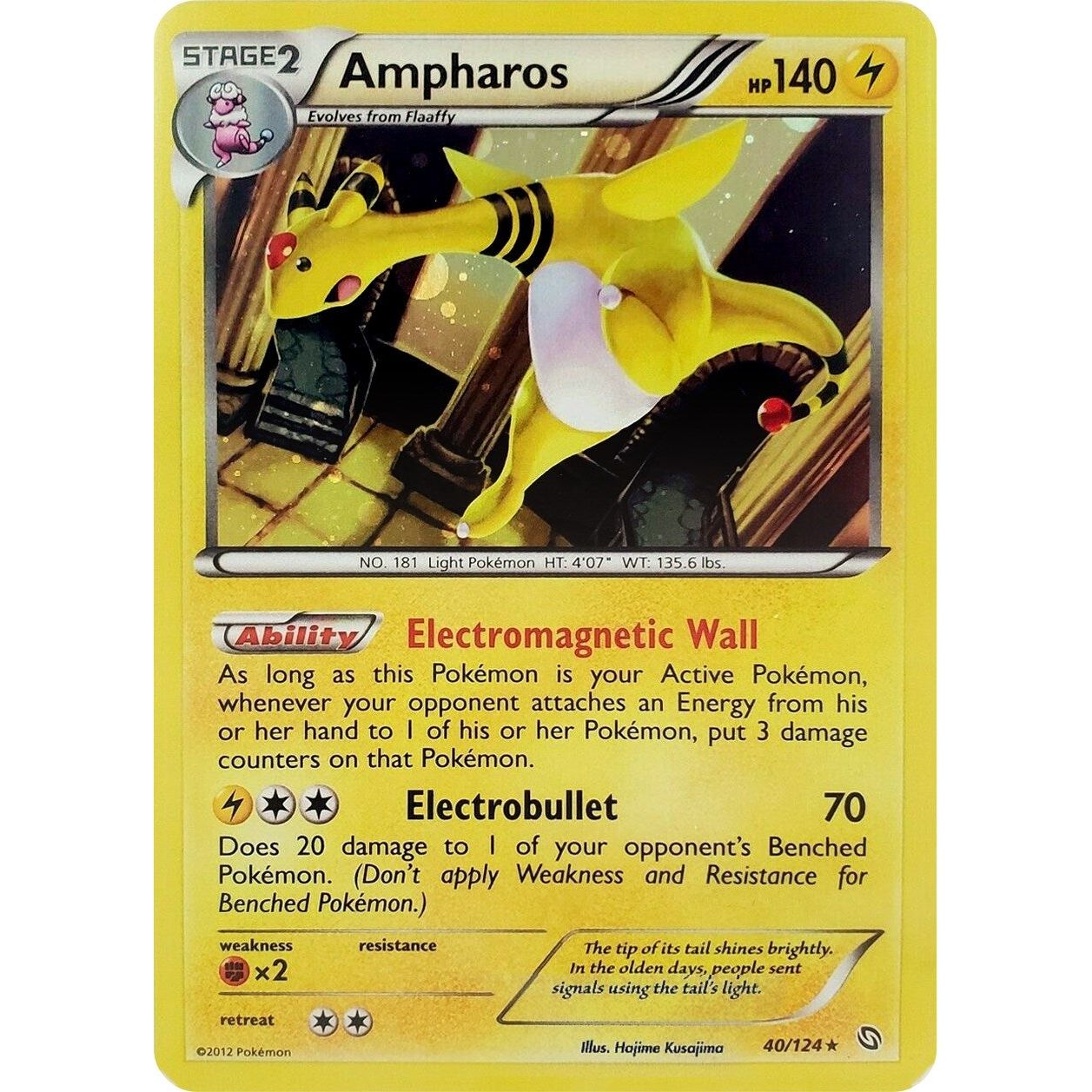 Ampharos - 40/124 (Cosmos Holo) (040/124) (BLE)