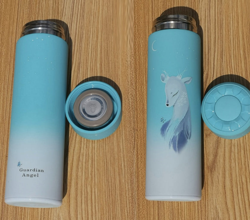 Insulated Thermos Cup with Tea Strainer – 304 Stainless Steel Vacuum Flask | 350ml & 500ml