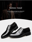 Men's Genuine Leather Business Dress Shoes – Wide Fit, Sizes 34–48