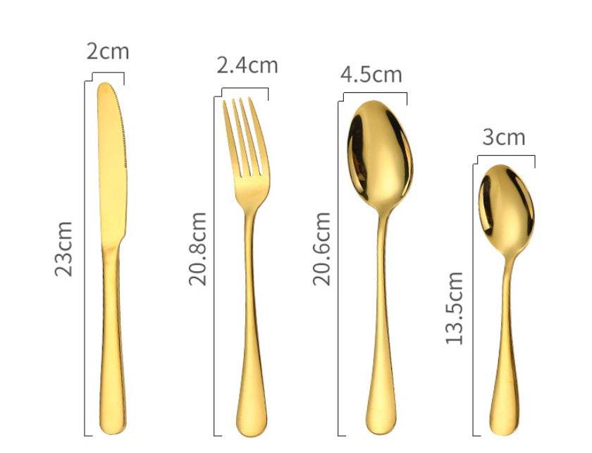High-end tableware 24 piece set Cool Matching flatware