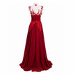 Blue Lace Flower Mirror Backless Wedding Bride Bridal Gown Dinner Party Stage Host Dress
