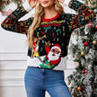 Elk Jacquard Santa Claus Knitted Sweater