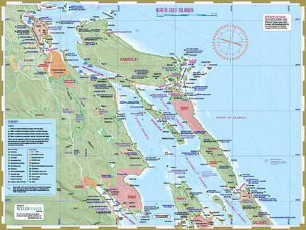 219 North Gulf Islands Kayaking and Boating Map